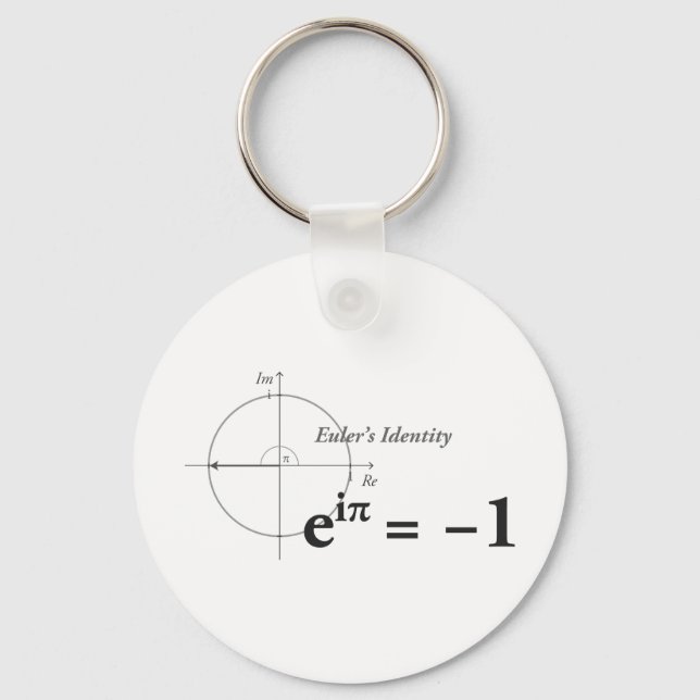 Euler's Identity Math Formula Key Ring (Front)
