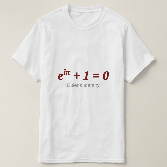 Euler's Identity T-Shirt (Design Front)