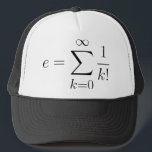 Euler's number series trucker hat<br><div class="desc">Euler's number or simply 'e' represented in form of a series.</div>