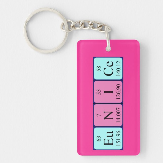 Eunice periodic table name keyring (Front)