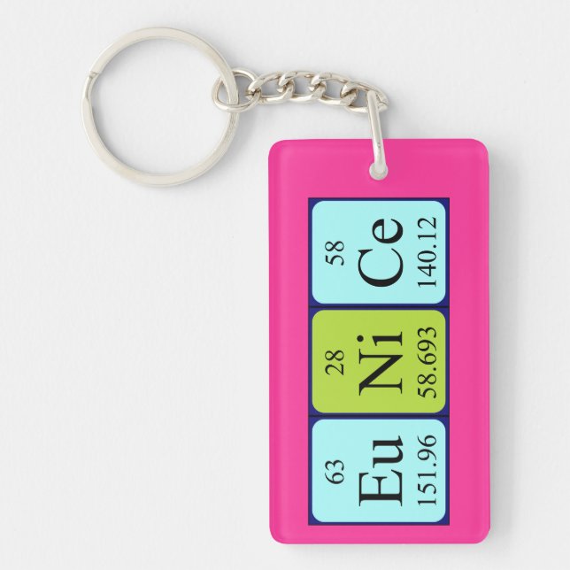 Eunice periodic table name keyring (Front)
