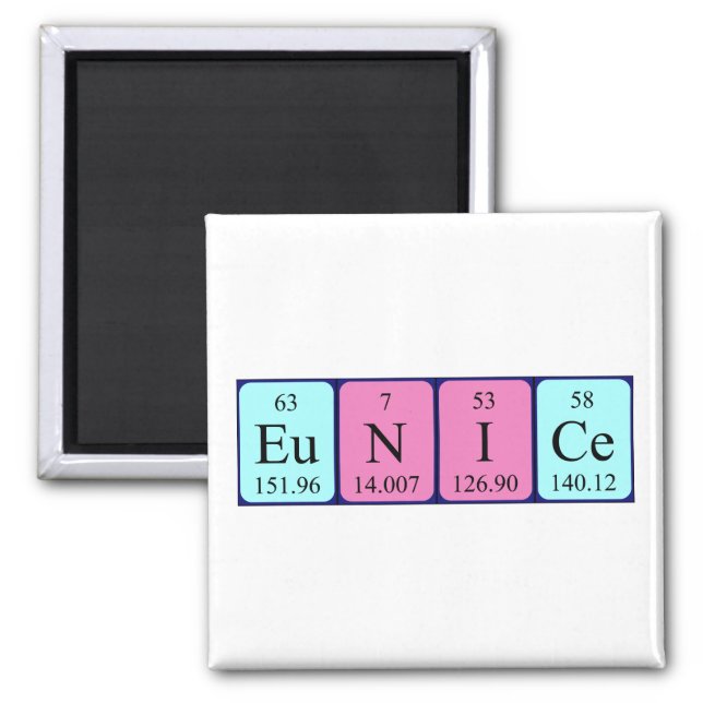 Eunice periodic table name magnet (Front)