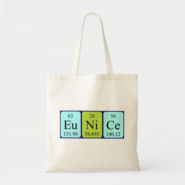 Eunice periodic table name tote bag (Front)
