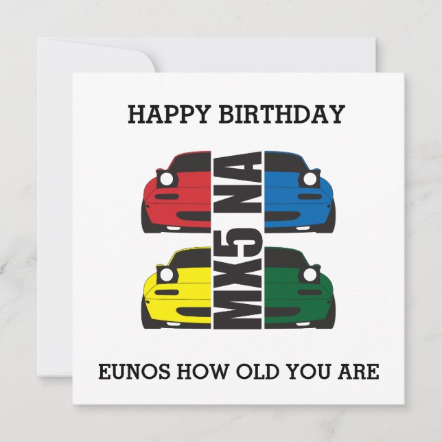 EUNOS how old you are Birthday Card (Front)