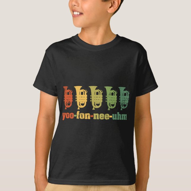 Euphonium Brass Horn High School Marching Band Jaz T-Shirt (Front)