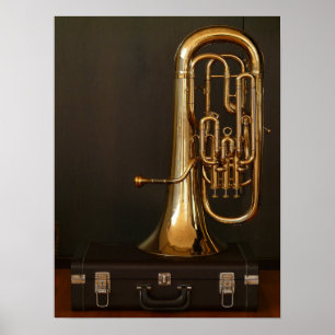 Euphonium brass music poster