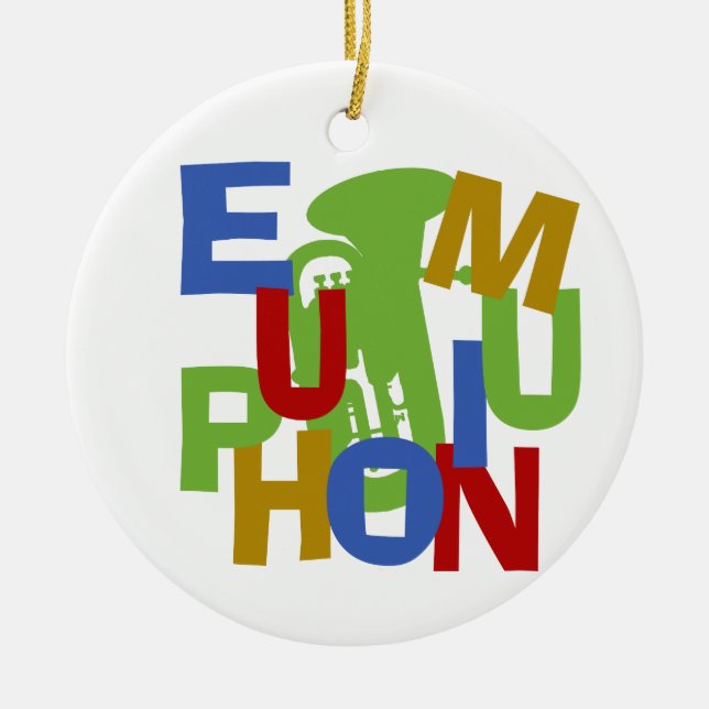 Euphonium Ceramic Tree Decoration (Front)