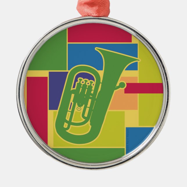 Euphonium Colorblocks Ornament (Front)