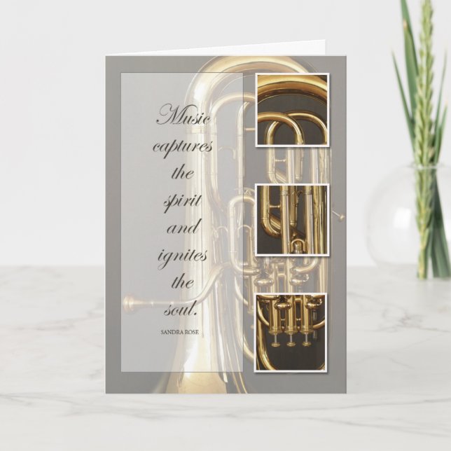 Euphonium Music Birthday Card (Front)