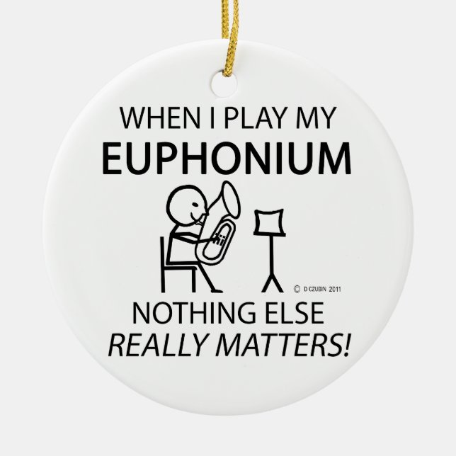 Euphonium Nothing Else Matters Ceramic Tree Decoration (Front)
