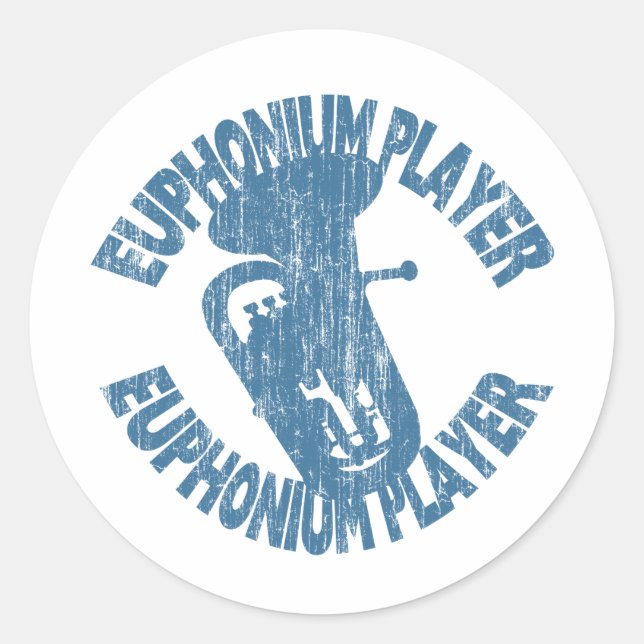 Euphonium Player Classic Round Sticker (Front)