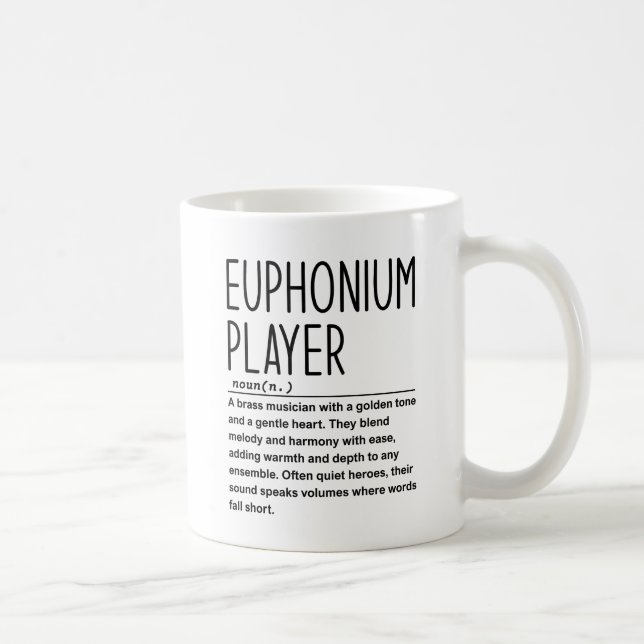 Euphonium player coffee mug (Right)