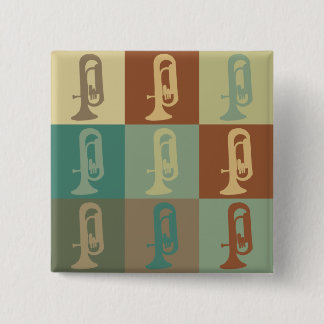 Euphonium Pop Art 15 Cm Square Badge