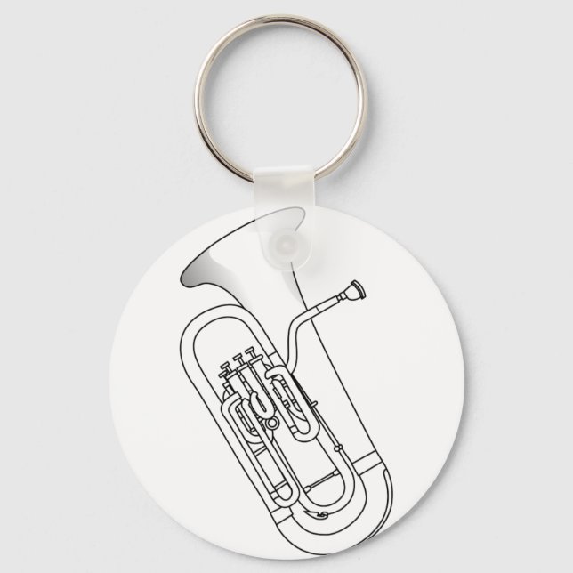 Euphonium Redwork Key Ring (Front)