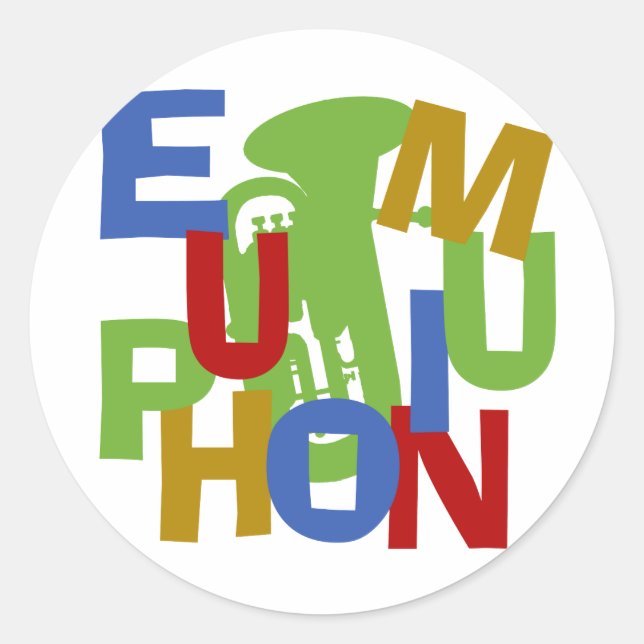 EUPHONIUM Scramble Classic Round Sticker (Front)