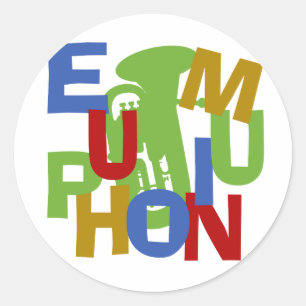EUPHONIUM Scramble Classic Round Sticker