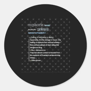 Euphoria classic round sticker