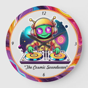"Euphoric Alien Beats" Large Clock