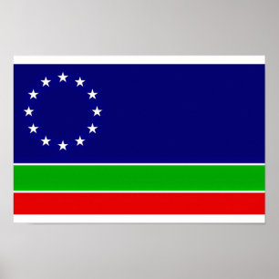 Eurasia flag Europe Asia Continent Poster