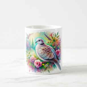 Eurasian collared dove 160724AREF107 - Watercolor Coffee Mug