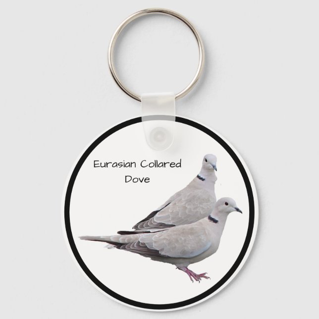 Eurasian Collared Dove Key Ring (Front)