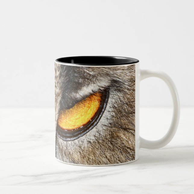 Eurasian Eagle Owl (Bubo bubo) Two-Tone Coffee Mug (Right)
