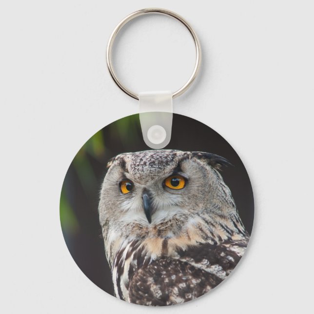 Eurasian Eagle Owl Keychain (Front)