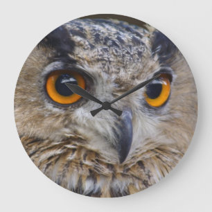 Eurasian Eagle-owl Large Clock