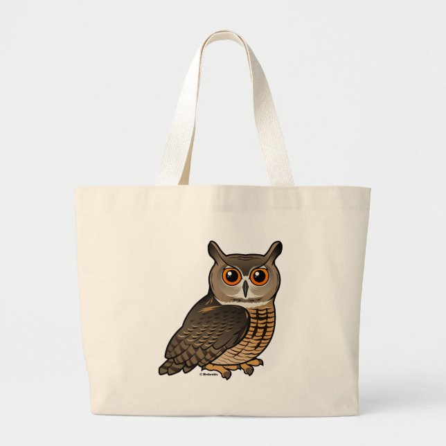 Eurasian Eagle-Owl Large Tote Bag (Front)