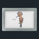 Eurasian hoopoe bird cartoon illustration  belt buckle<br><div class="desc">Eurasian hoopoe bird cartoon illustration</div>