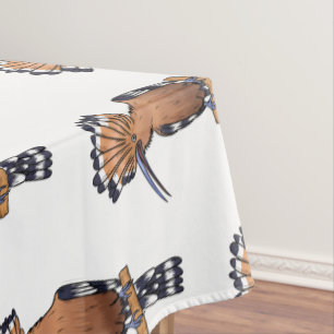 Eurasian hoopoe bird cartoon illustration tablecloth