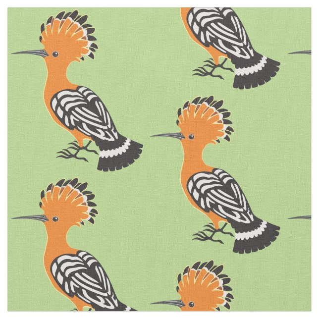 Eurasian Hoopoe (Upupa epops) Fabric (Close Up)