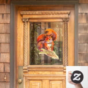 Eurasian Red Squirrel Window Cling