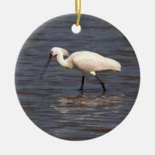 Eurasian Spoonbill Ceramic Tree Decoration