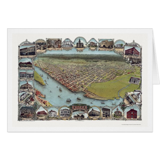 Eureka, CA Panoramic Map - 1902 (Front Horizontal)