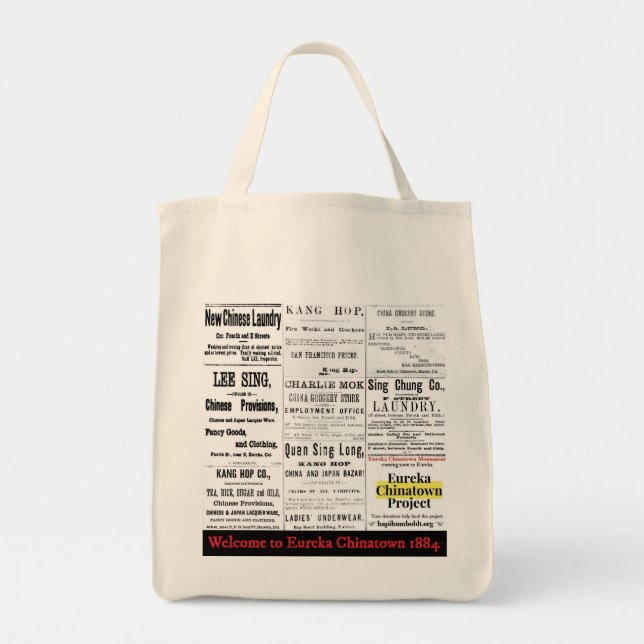 Eureka Chinatown 1884 grocery bag (Front)