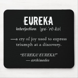 Eureka Definition Archimedes Principle Science Mouse Mat