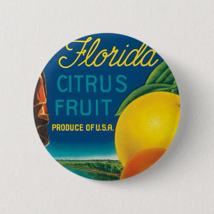 Eureka Florida Citrus Fruit 6 Cm Round Badge