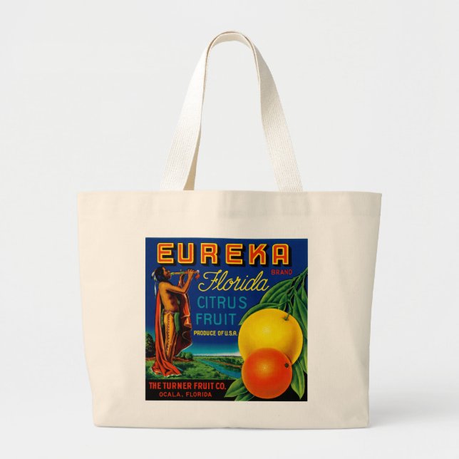 Eureka Florida Citrus Large Tote Bag (Front)