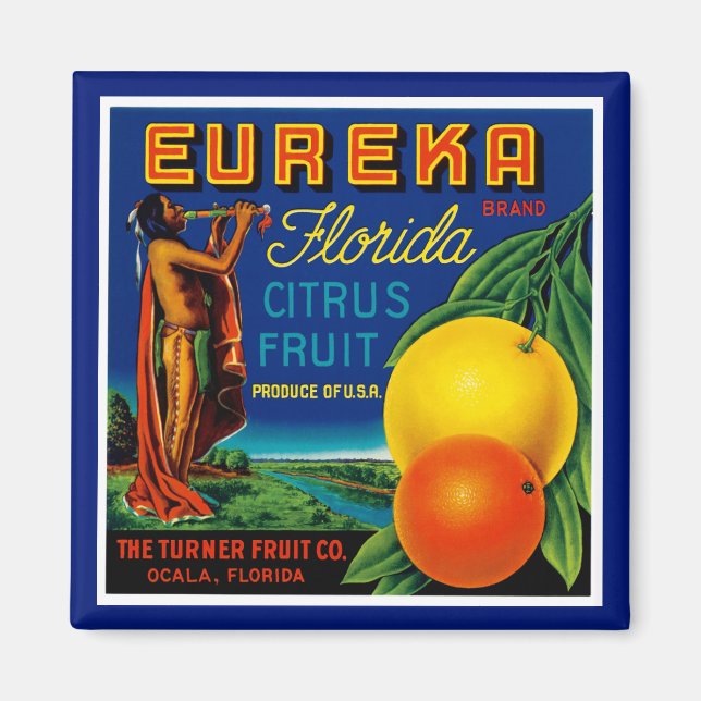 Eureka Florida Citrus Magnet (Front)
