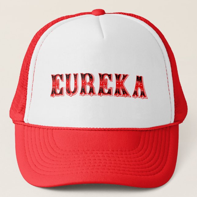 😜💡Eureka-Funny Cool Exclamation Stylish Trucker Hat (Front)