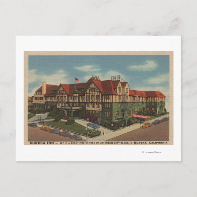 Eureka Inn Hotel View in Eureka, California Postcard (Front)