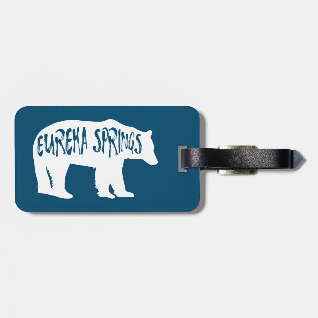 Eureka Springs Arkansas Bear Luggage Tag (Back Horizontal)