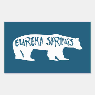 Eureka Springs Arkansas Bear Rectangular Sticker