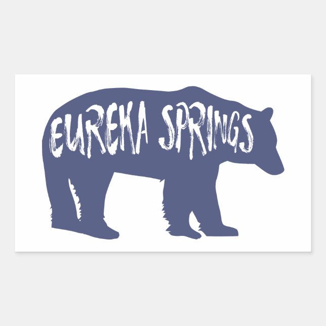 Eureka Springs Arkansas Bear Rectangular Sticker (Front)