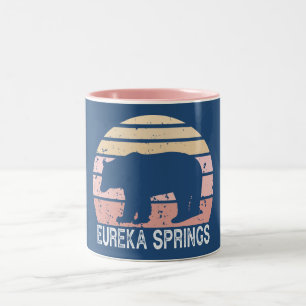 Eureka Springs Arkansas Retro Bear Two-Tone Coffee Mug