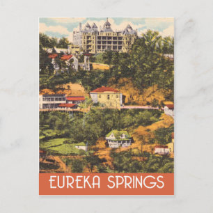 Eureka Springs, Arkansas, vintage travel style Postcard