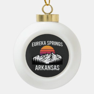 Eureka Springs Ceramic Ball Christmas Ornament