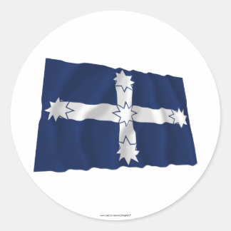 Eureka Stockade Waving Flag Classic Round Sticker