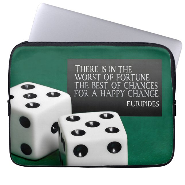 Euripides Inspirational Quote "Happy change" Laptop Sleeve (Front)